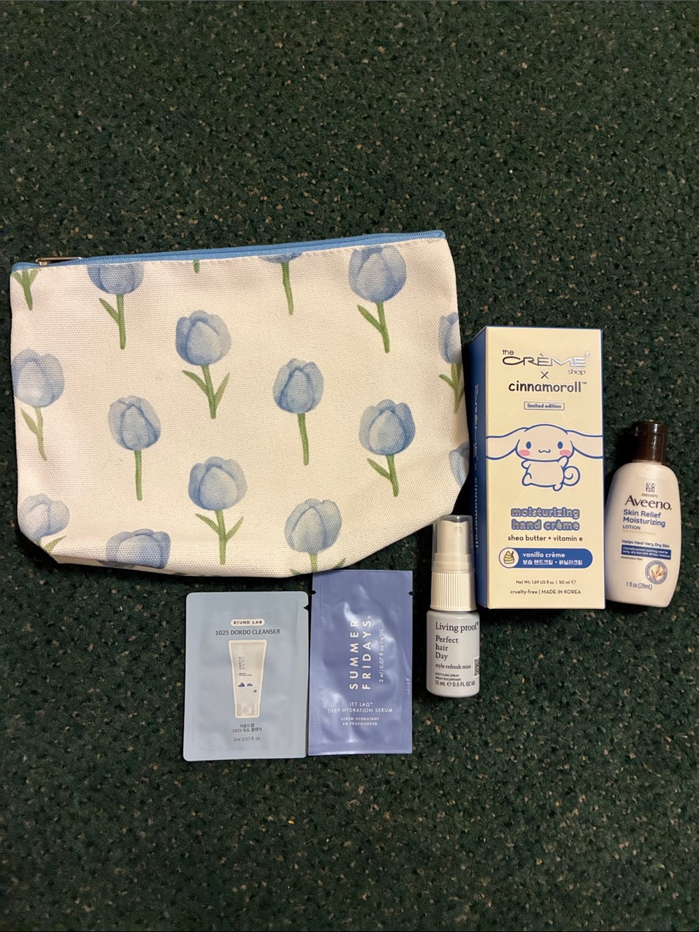 Tulip Canvas Cosmetic Pouch 6 pc Beauty Bundle